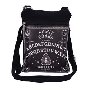 7642 Spirit Board Shoulder Bag, Black, 23cm